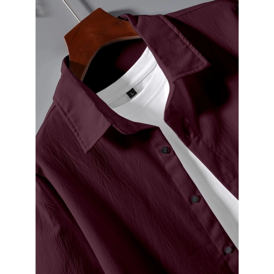 Generic Men's Popcon Solid Half Sleeve Shirt and Shorts Set (Maroon) Generic Men's Popcon Solid Half Sleeve Shirt and Shorts Set (Maroon)