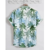 Generic Men's Popcon Lycra Printed Half Sleeve Shirt (Green)