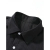 Generic Men's Popcon Striped Half Sleeve Shirt and Shorts Set (Black)