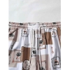 Generic Men's Lycra Printed Half Sleeve Shirt and Shorts Set (Cream)
