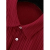 Generic Men's Popcon Striped Half Sleeve Shirt and Shorts Set (Maroon)