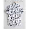 Generic Men's Popcon Lycra Printed Half Sleeve Shirt (Black)