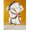 Generic Men's Lycra Printed Half Sleeve Shirt and Shorts Set (White Gold)