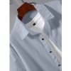 Generic Men's Popcon Solid Half Sleeve Shirt and Shorts Set (Light Blue)