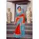 Generic Women's Cotton Blend Printed Saree With Unstitched Blouse (Red, 5-5 Mtrs) Generic Women's Cotton Blend Printed Saree With Unstitched Blouse (Red, 5-5 Mtrs)