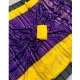Generic Women's Georgette Printed Saree With Unstitched Blouse (Purple, 5-5 Mtrs)