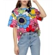 Generic Women's Lycra Printed Round Neck Short Sleeve T-Shirt (Multicolor) Generic Women's Lycra Printed Round Neck Short Sleeve T-Shirt (Multicolor)