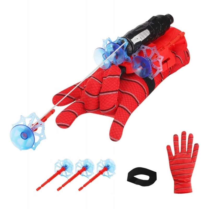 Rubber Spider Web Shooters Toy for Kids (Red)