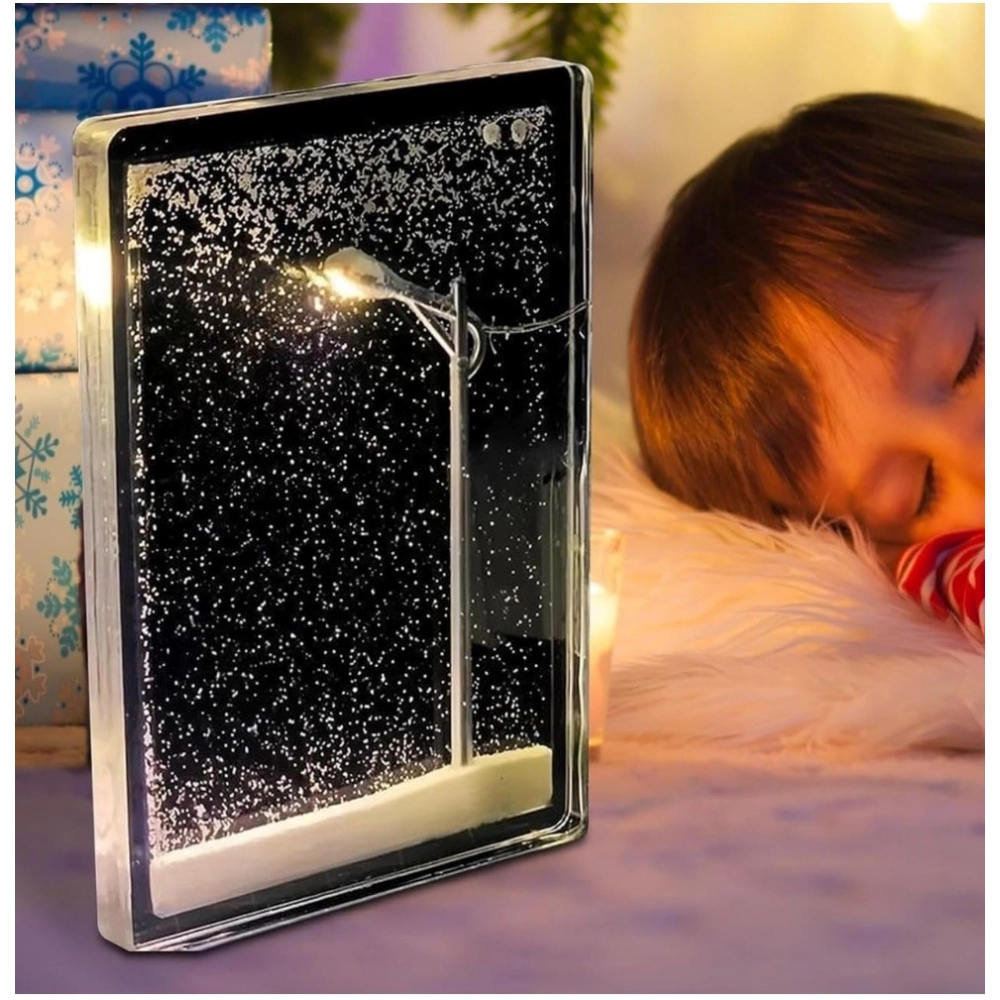 Generic Wood Snowfall Lamp with Street Light Snow lamp (Transparent) Generic Wood Snowfall Lamp with Street Light Snow lamp (Transparent)