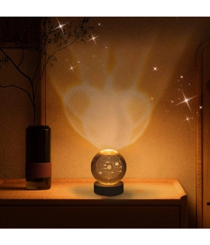 Generic Wood 3D Galaxy Crystal Ball Night Lamp Colorful LED Wooden for Solar System (Transparent) Generic Wood 3D Galaxy Crystal Ball Night Lamp Colorful LED Wooden for Solar System (Transparent)