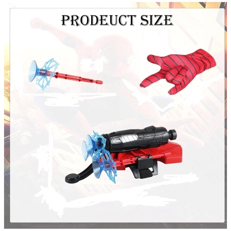 Rubber Spider Web Shooters Toy for Kids (Red)