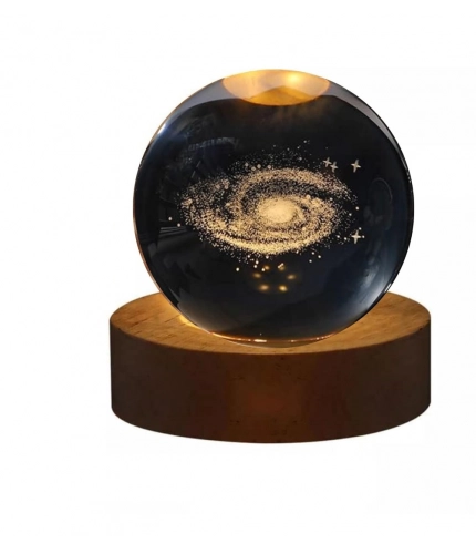 Generic Wood 3D Galaxy Crystal Ball Night Lamp LED Wooden for Galaxy Warm White (Transparent) Generic Wood 3D Galaxy Crystal Ball Night Lamp LED Wooden for Galaxy Warm White (Transparent)