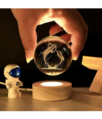 Generic Wood 3D Dolphin Crystal Ball Night Light Dolphin Love (Transparent) Generic Wood 3D Dolphin Crystal Ball Night Light Dolphin Love (Transparent)