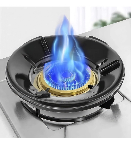 Generic Metal Gas Saver Burner Stand Pack of 1 (Black)
