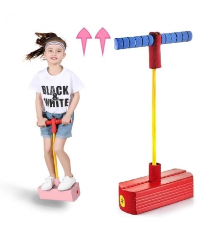 Generic Rubber Kids Pogo Jumper Fun and Safe Pogo Stick for Toddlers Bouncing Toy for Ages 3 and up Holds up to 250lbs (Multicolor)