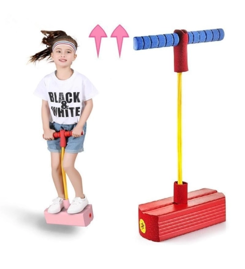 Generic Rubber Kids Pogo Jumper Fun and Safe Pogo Stick for Toddlers Bouncing Toy for Ages 3 and up Holds up to 250lbs (Multicolor)