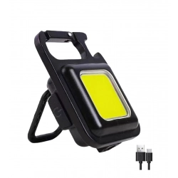 Generic Metal COB Keychain Light,Rechargeable Led Small Flashlight 500 Lumens Brigh Pack of 1 (Black)