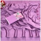 Generic Women's Satin Solid Saree With Unstitched Blouse (Purple, 5-5 Mtrs)