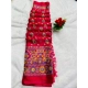 Generic Women's Chiffon Printed Saree With Unstitched Blouse (Pink, 5-5 Mtrs)