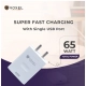 Generic VOXEL 65 Watt Usb Fast Charger AB Plastic (White) Generic VOXEL 65 Watt Usb Fast Charger AB Plastic (White)