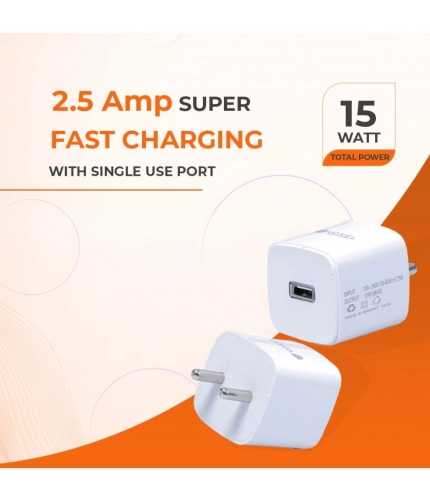 Generic VOXEL 15 Watt Usb Charger AB Plastic (White) Generic VOXEL 15 Watt Usb Charger AB Plastic (White)