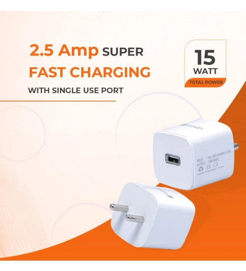 Generic VOXEL 15 Watt Usb Charger AB Plastic (White)