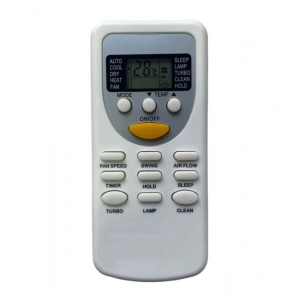 Generic AC Remote No.49 No Backlight Videocon AC Remote Control (White)