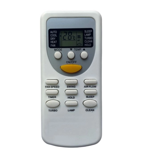 Generic AC Remote No.49 No Backlight Videocon AC Remote Control (White)