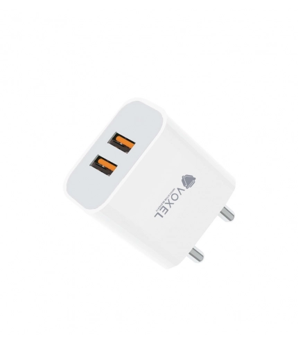 Generic VOXEL 18 Watt Double Usb Port Charger AB Plastic (White)