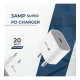 Generic VOXEL 20 Watt ' C ' Port PD Charger AB Plastic (White) Generic VOXEL 20 Watt ' C ' Port PD Charger AB Plastic (White)