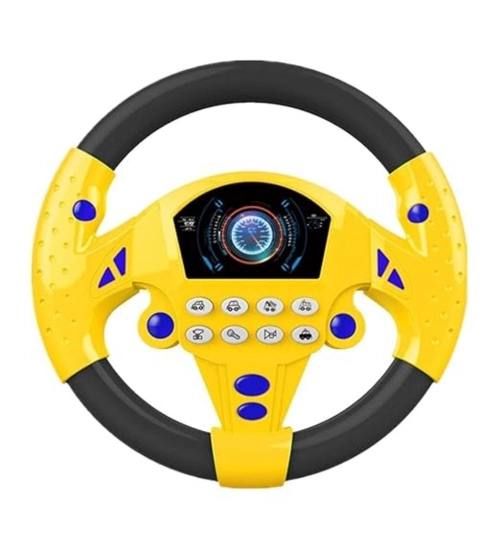 Generic Plastic Steering Wheel Driving Controller Toy (Multicolor)