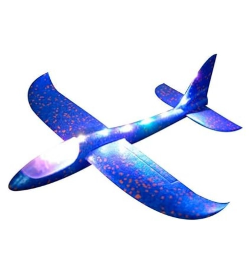 Generic Plastic 3D Throw Foam Plane Aeroplane Gliders, Flying Aircraft Pack Of 1 (Multicolor )