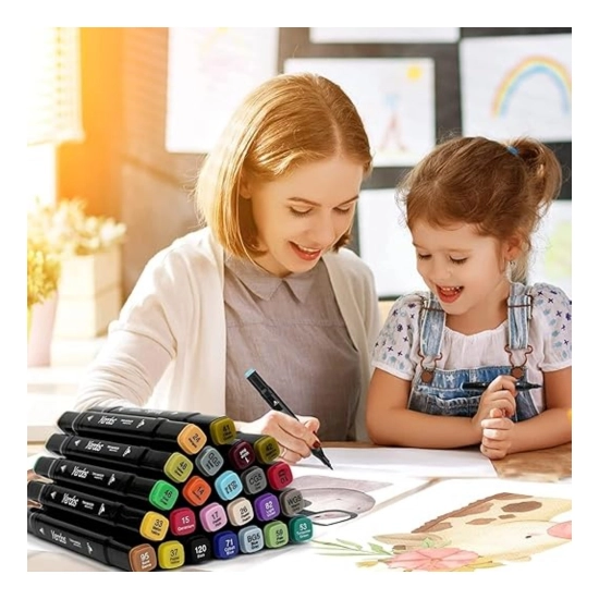 Generic Plastic 24Pcs Colors Art Markers Sketch Pen Dual Tip Artist Art Marker (Multicolor ) Generic Plastic 24Pcs Colors Art Markers Sketch Pen Dual Tip Artist Art Marker (Multicolor )