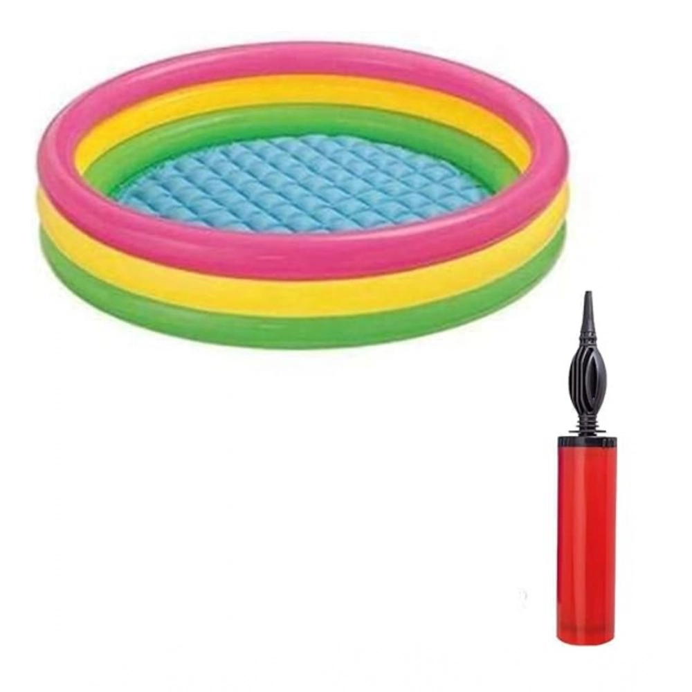 Generic Plastic Bath Tub With Pump 3 Ft Round For Kids (Multicolor ) Generic Plastic Bath Tub With Pump 3 Ft Round For Kids (Multicolor )