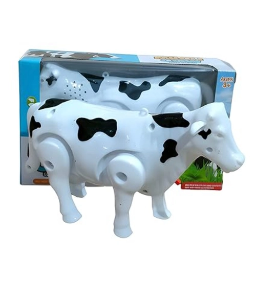 Generic Plastic Electric Milk Cow Moving Legs And Shake Tail (Multicolor )