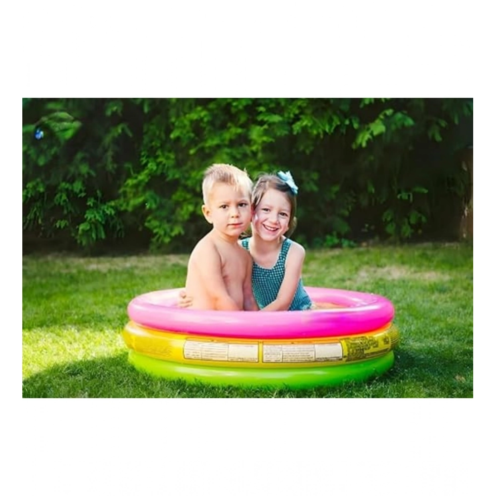 Generic Plastic Bath Tub With Pump 3 Ft Round For Kids (Multicolor ) Generic Plastic Bath Tub With Pump 3 Ft Round For Kids (Multicolor )