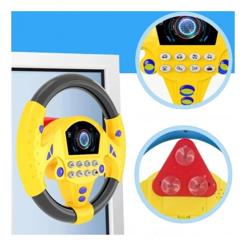 Plastic Steering Wheel Driving Controller Toy (Multicolor) Plastic Steering Wheel Driving Controller Toy (Multicolor)