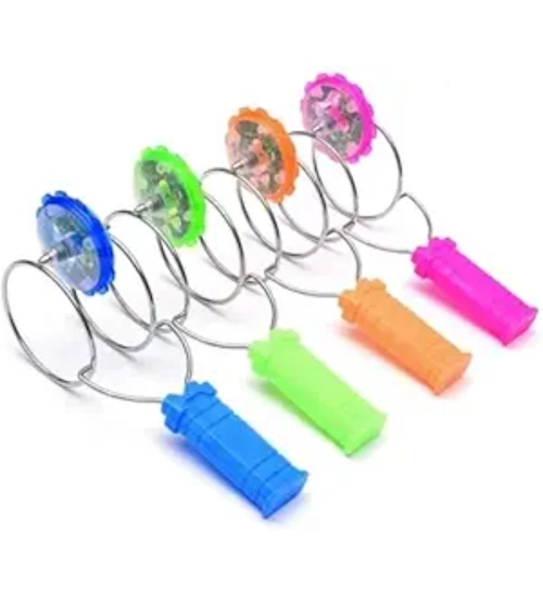 Generic Plastic Magnetic Gyro Weel With Flashing Toy (Multicolor )