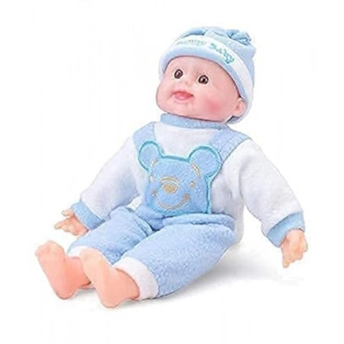 Plastic Happy Baby Laughing Musical Boy Doll With Touch Sensors - Sound Ideal Gift For Kids (Multicolor )