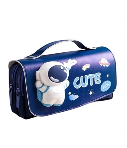 Generic Polyester 3D Pencil Pouch Stationary Storage Box For Kids (Multicolor )