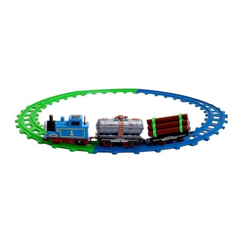 Plastic Thomas Express Train 11Pcs Toy Set With Tracks (Multicolor)