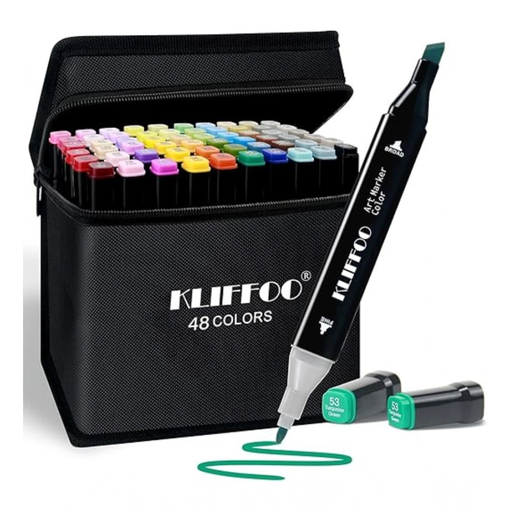 Generic Plastic 48Pcs Colors Art Markers Sketch Pen Dual Tip Artist Art Marker (Multicolor ) Generic Plastic 48Pcs Colors Art Markers Sketch Pen Dual Tip Artist Art Marker (Multicolor )