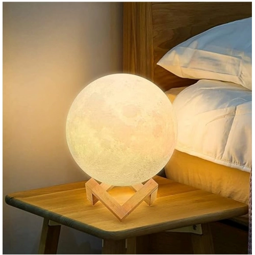 Plastic 3D Moon Night Lamp (Multicolor ) Plastic 3D Moon Night Lamp (Multicolor )