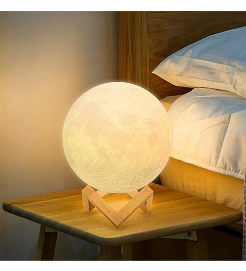 Generic Plastic 3D Moon Night Lamp (Multicolor )