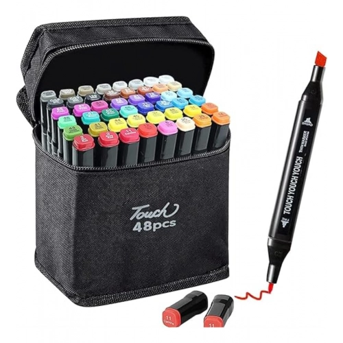 Plastic 48Pcs Colors Art Markers Sketch Pen Dual Tip Artist Art Marker (Multicolor ) Plastic 48Pcs Colors Art Markers Sketch Pen Dual Tip Artist Art Marker (Multicolor )