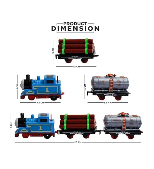 Generic Plastic Thomas Express Train 11Pcs Toy Set With Tracks (Multicolor)