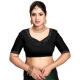 Generic Women's Georgette Satin Silk Saree With Unstitched Blouse 5.5Mtr (Black) Generic Women's Georgette Satin Silk Saree With Unstitched Blouse 5.5Mtr (Black)