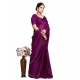 Generic Women's Georgette Satin Silk Saree With Unstitched Blouse 5.5Mtr (Wine) Generic Women's Georgette Satin Silk Saree With Unstitched Blouse 5.5Mtr (Wine)
