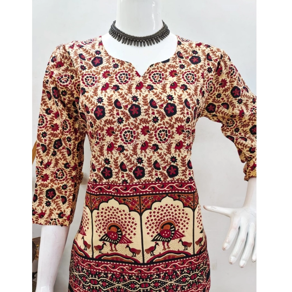 Generic Women's Cotton Jaipuri Printed 3-4th Sleeve Co ord Set (Multicolor) Generic Women's Cotton Jaipuri Printed 3-4th Sleeve Co ord Set (Multicolor)