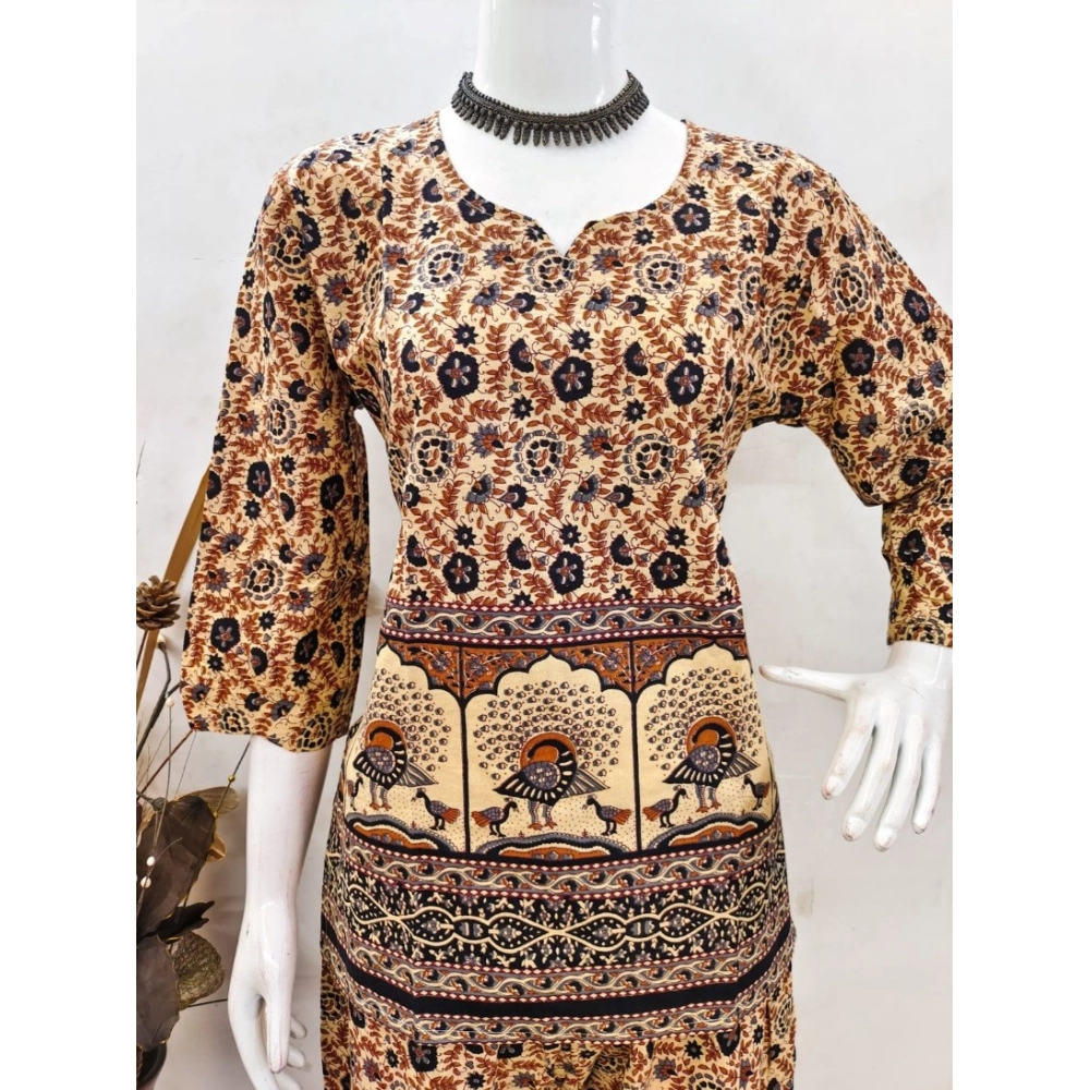Generic Women's Cotton Jaipuri Printed 3-4th Sleeve Co ord Set (Multicolor) Generic Women's Cotton Jaipuri Printed 3-4th Sleeve Co ord Set (Multicolor)